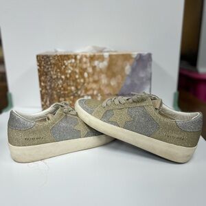 Vintage Havana Gold and Silver Glitter Sneakers
